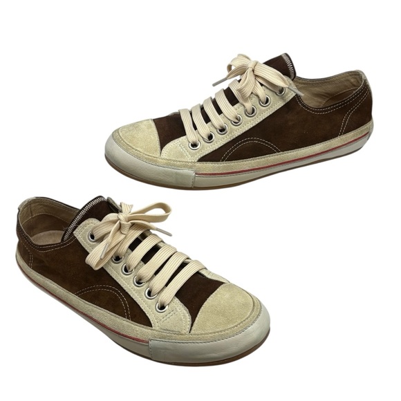 Dries Van Noten Brown and Cream Suede Retro Inspired Sneakers Women’s size 9.5. - Picture 9 of 12